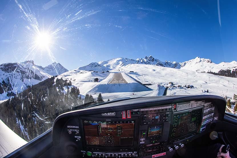 Bristell B23 Turbo in flight above the mountains