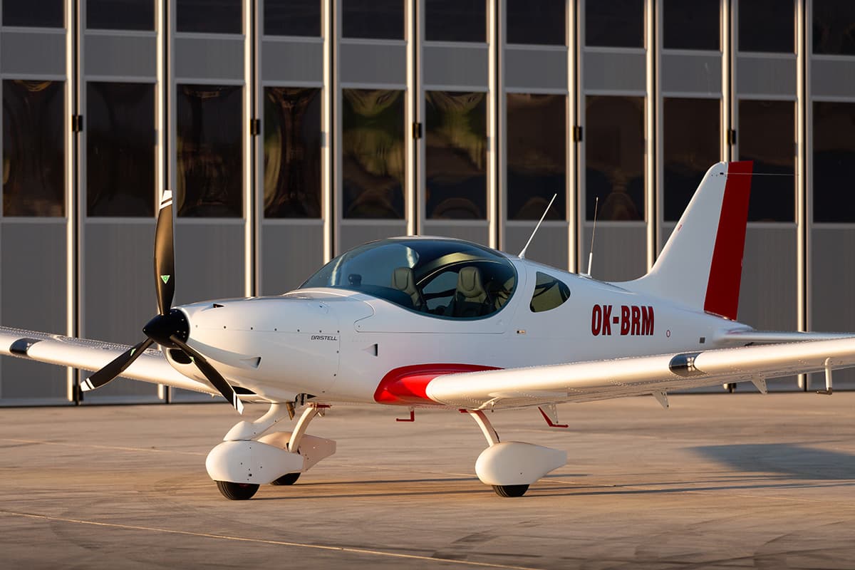 Bristell B23 at golden hour