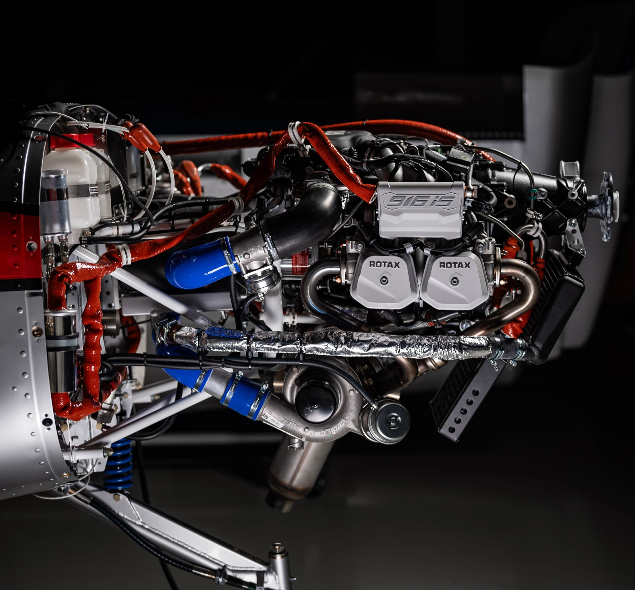 Turbocharged Rotax 916 iS engine fitted to the Bristell B23 Mosaic